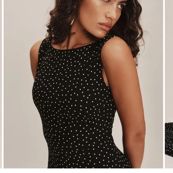 Brand new! Reformation Camella Dress Black - Size 4 - Picture 4 of 7